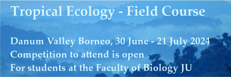 „Tropical ecology – field course” - subsidising a participation in the course on Borneo